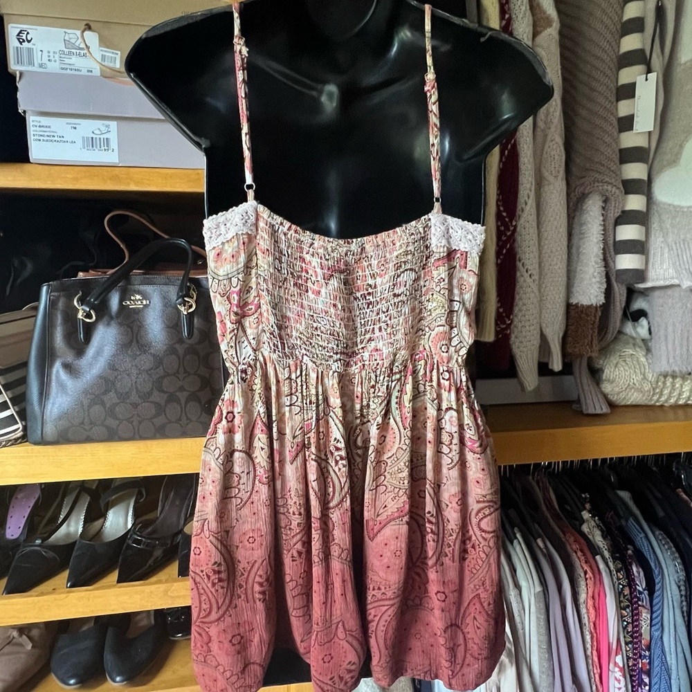 ⭐️ BOGO FREE⭐️ GIMMICKS by Buckle Vintage Boho Paisley Halter To - Picture 5 of 10